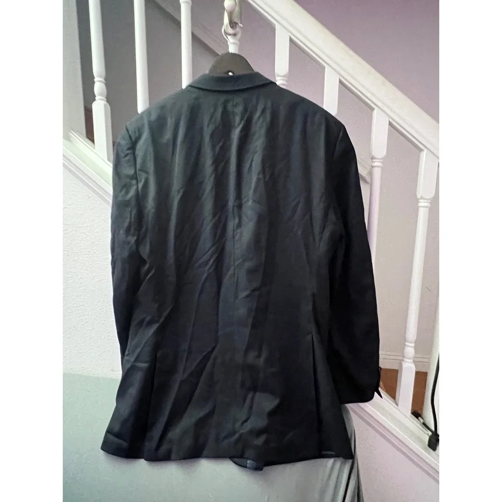 Hugo Boss‎ Pasolini Movie Mens Blazer Super 100 Virgin Wool Black Jacket 42L USA